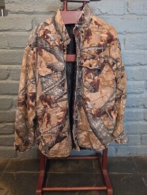Men's Canvas Camouflage FIELD Jacket - Brown Camo, OUTFITTER'S RIDGE 3XL